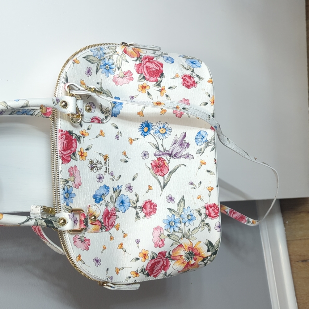 Vera Pelle flora cross body purse